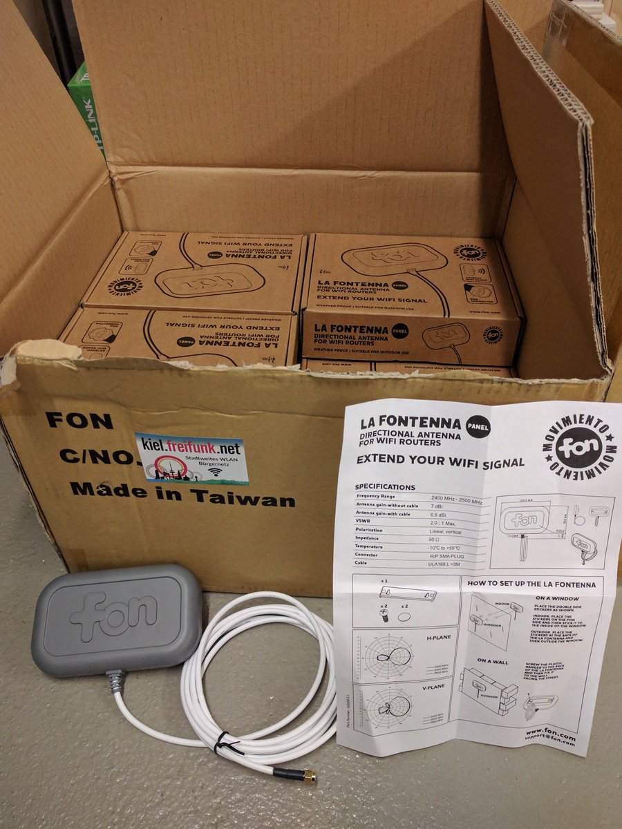 ff_Kiel's tweet photo. Outdoor Antennen für alle! Kommt in die #toppoint und nehmt euch kostenfrei eine mit. Passend für viele Router Modelle. https://t.co/ske4Ft0Urw