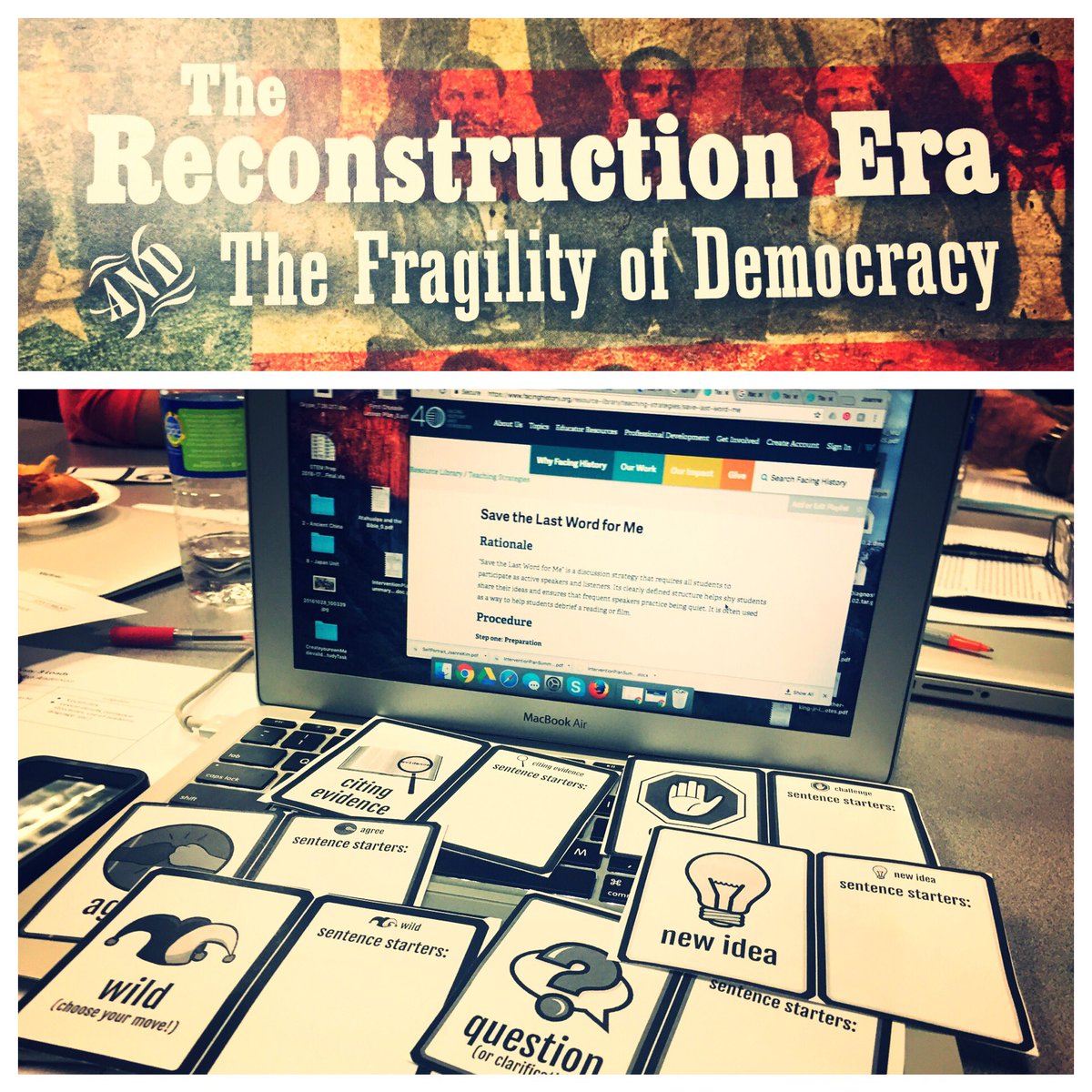 ChaChaMarie78's tweet photo. @facinghistory @FacingHistoryLA Literacy Workshop! Educators working on their craft to be our best for our kids! #FHAO #choosetoparticipate https://t.co/xLTNrI9ioL
