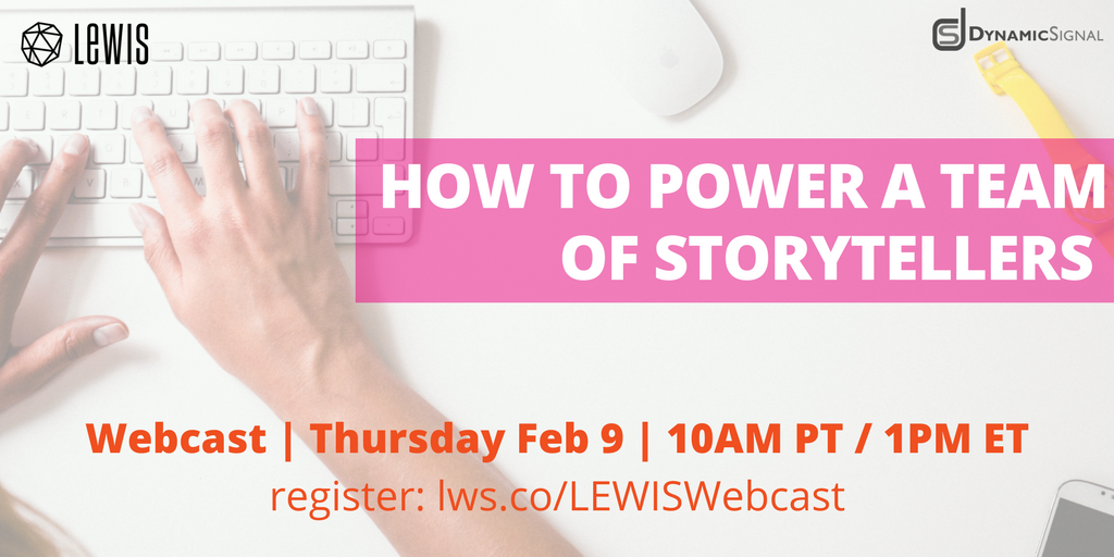 LEWISpurestone's tweet photo. Join @Britopian &amp; @Dynamic_Signal on 2/9 10AM PT for your blueprint to #EmployeeAdvocacy success https://t.co/Ke5q1auYlS #EmployeeActivate https://t.co/wNnYobN2GM