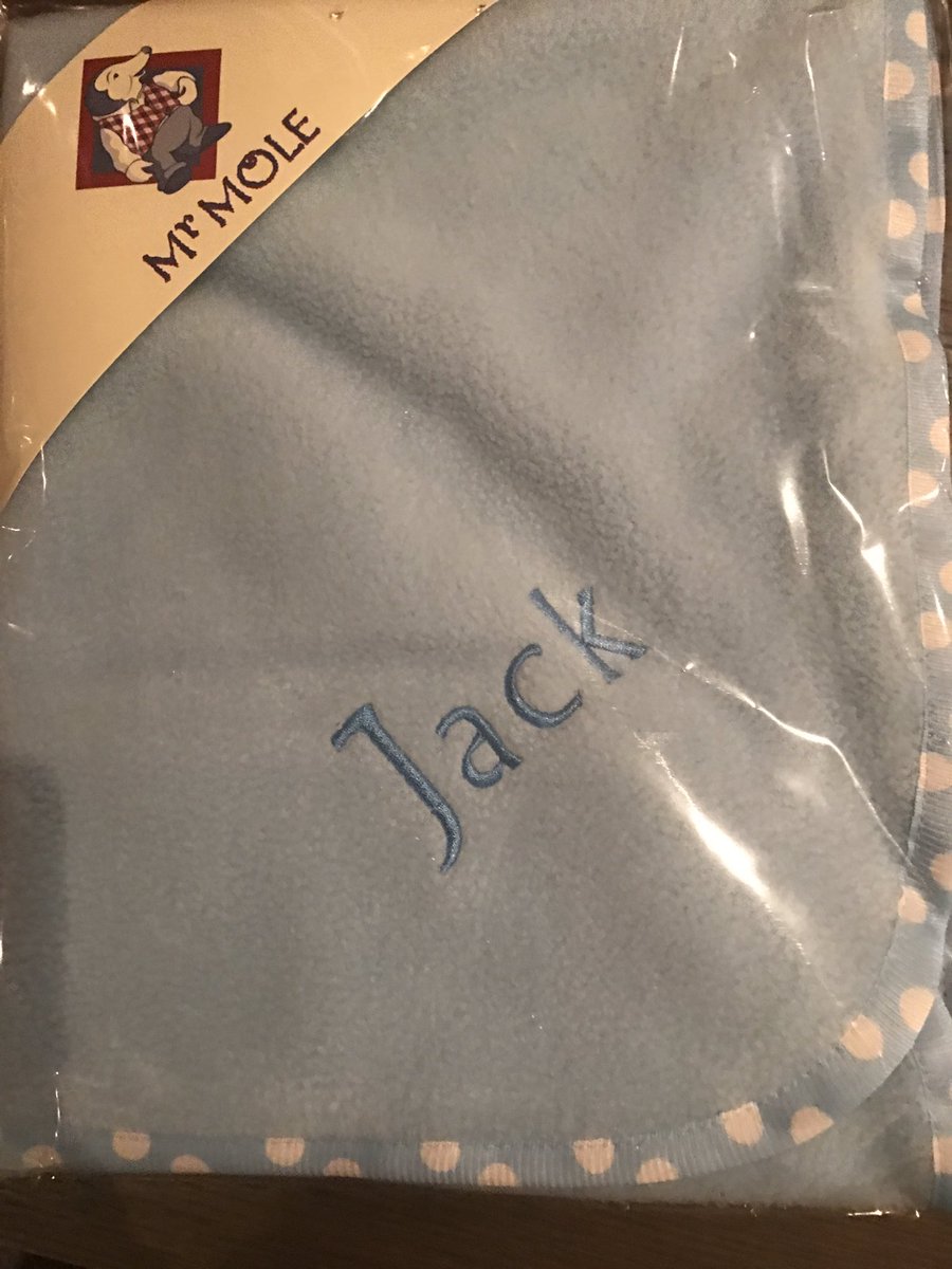 Jack_Framp's tweet photo. Thank you so much @connolly1970 for my beautiful blanket. It made mummy &amp; daddy smile because they often call me a mole. 😉😂@ColombianEssex https://t.co/xYu8Hs1uGC