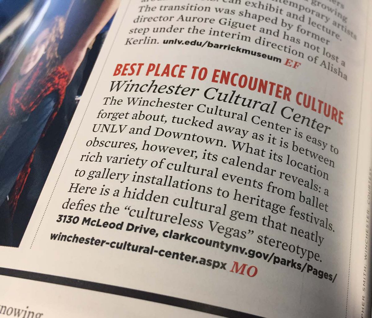 Thank you <a href="/desertcompanion/">Desert Companion</a> /  #bestofthecity <a href="/ClarkCountyNV/">Clark County Nevada</a> cultural encounter