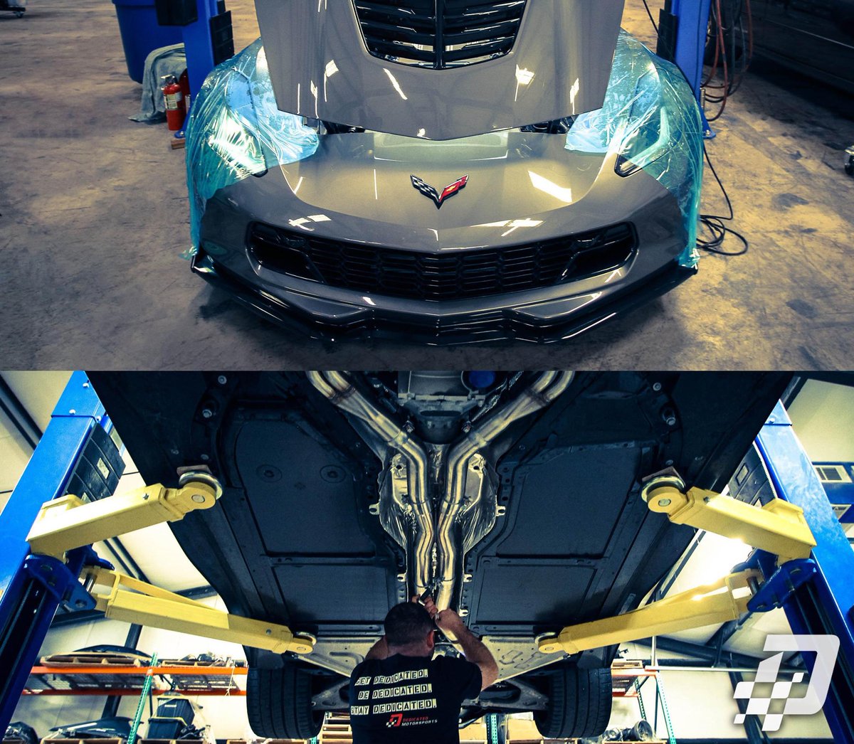 Dedicated_Moto's tweet photo. With some help from Dr. Duane &amp; @KooksHeaders and #Exhaust, this Vette is gonna be breathing MUCH easier now. #StayDedicated https://t.co/lX3127Hfgw