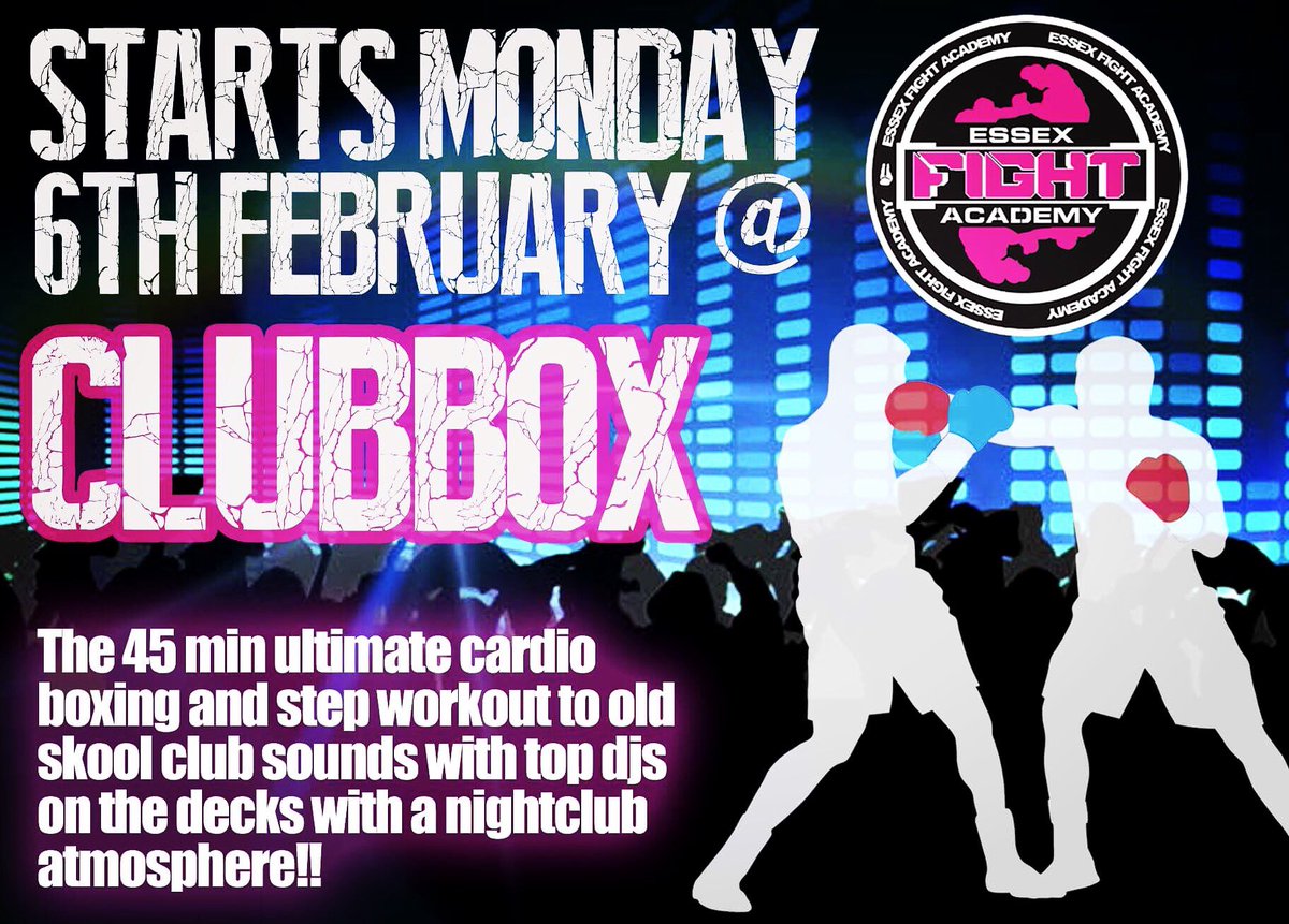 TerryTheTan's tweet photo. CLUBBOX Starts Monday 6th Feb  @7.30pm  @the Essex Fight Academy with top DJ @DarrellPrivett1 on the decks playing old school club sounds £7 https://t.co/SvP7B6OxTx