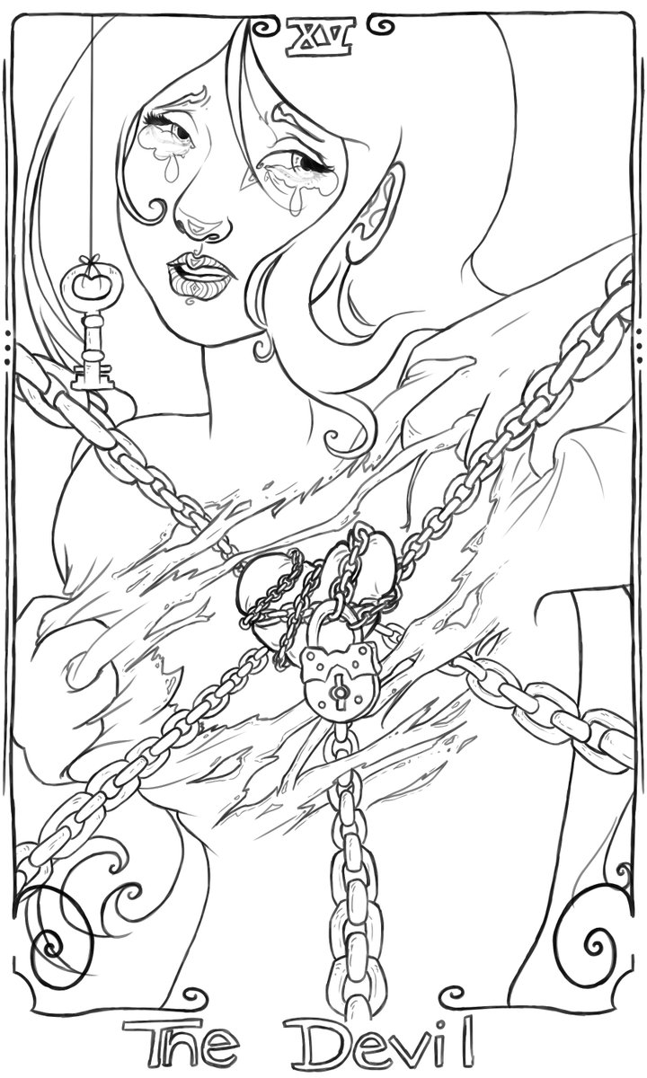 squidlykitten's tweet photo. Just finished a new #tarot card for the #TrueheartTarot deck! https://t.co/5WGgcmHtUA