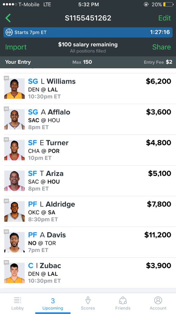 DFS__AJ's tweet photo. Tonights NBA line🔥🏀💰 tomorrow is first day of feb subscriptions 10 for the month dm us if you're interested 🔥🔥🔥 https://t.co/wmxcgzT0Ml