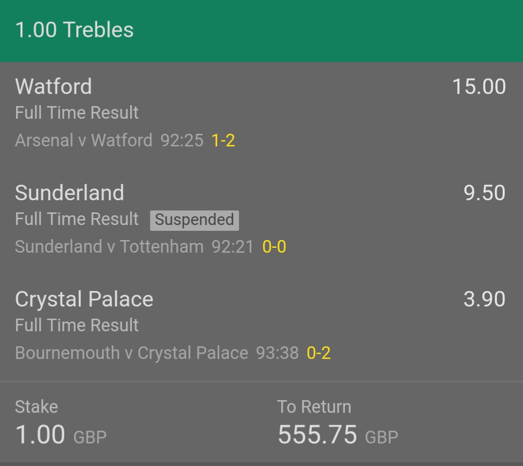 LeeGrant86's tweet photo. @borinifabio29 1 goal away from 555 quid https://t.co/4HJ2LAwpOo