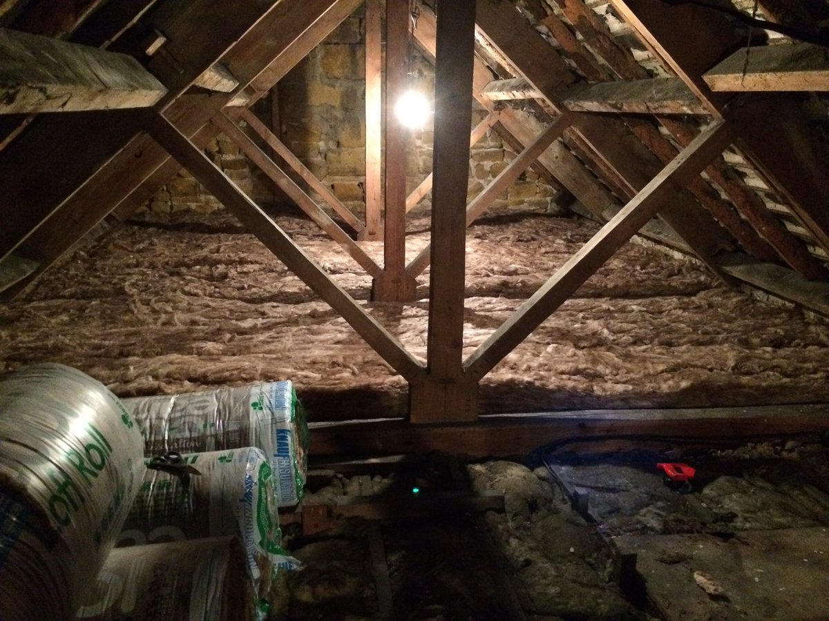D_Bailey_DLG's tweet photo. Fair to say after installing 38 rolls of 200mm @knaufinsulation #earthwool we will be #warm ie 500-700mm #harrogate #farmhouse #enerphit https://t.co/ZjbEQJew8N