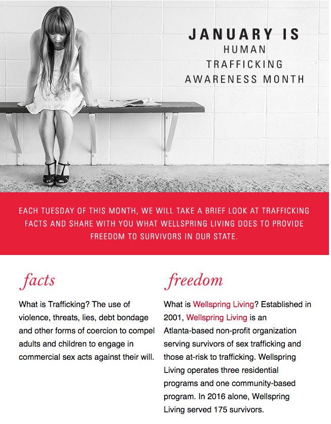 WellspringATL's tweet photo. Today was the last day of Human Trafficking Awareness Month. Tell us what you learned &amp; how you will bring awareness rest of the year. https://t.co/E0E6silY4L