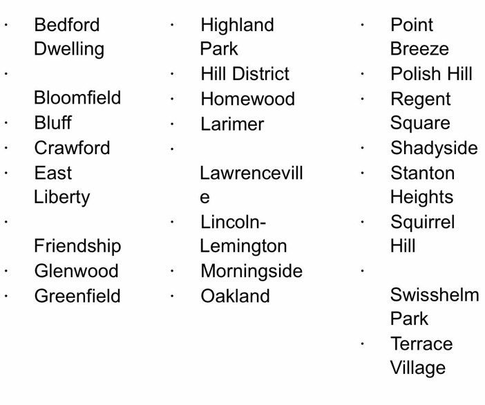 PghPublicSafety's tweet image. Boil water advisory issued by @pgh2o affects an estimated 100,000 customers in these neighborhoods: