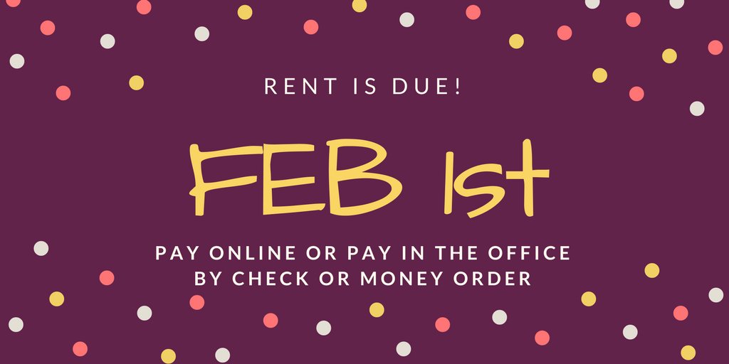 Don't forget to pay rent tomorrow! #RentIsDue