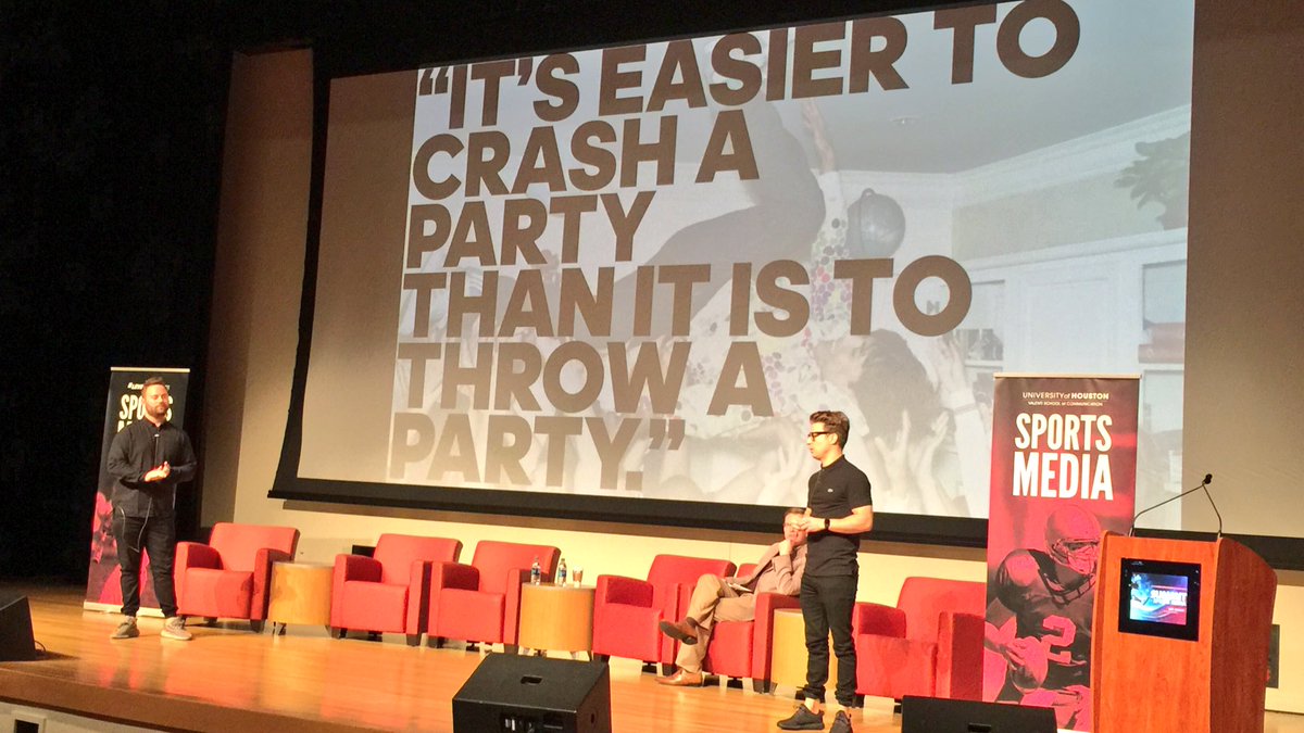 JasonRMatheson's tweet photo. Thank you Ash @lvrgsports, @TempleNorthup & @larahias at @UHValentiSchool for your hard work. Summit on Sports Media was a success. #SSMHTX https://t.co/ENScGz5Uy4