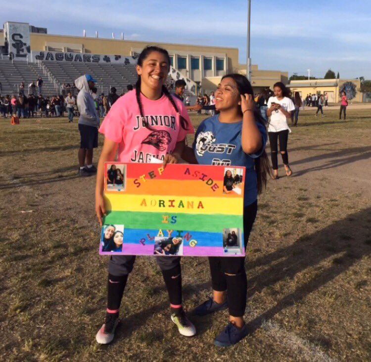 Yesssaay_'s tweet photo. Don't forget to vote for Adriana Huerta as Most Athletic ! She really has done it all and highly deserves it. 2 RINGS YALL ! 🏀🏉⚽️⚾️💍 https://t.co/c2dOaYojID