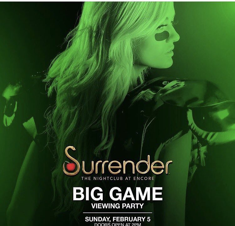 Come check out our #biggame viewing party <a href="/SurrenderVegas/">Surrender Nightclub</a> Sunday 2/5 🏈 #vegas 🙌🏻