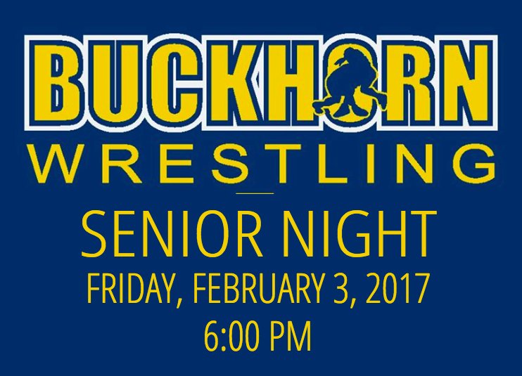 Buckhorn_High's tweet photo. Come out and support BHS Wrestling this Friday, February 3rd at HOME for SENIOR NIGHT!!! Start Time - 6:00PM. Go Bucks!! #BuckPride https://t.co/GhLaLICipJ