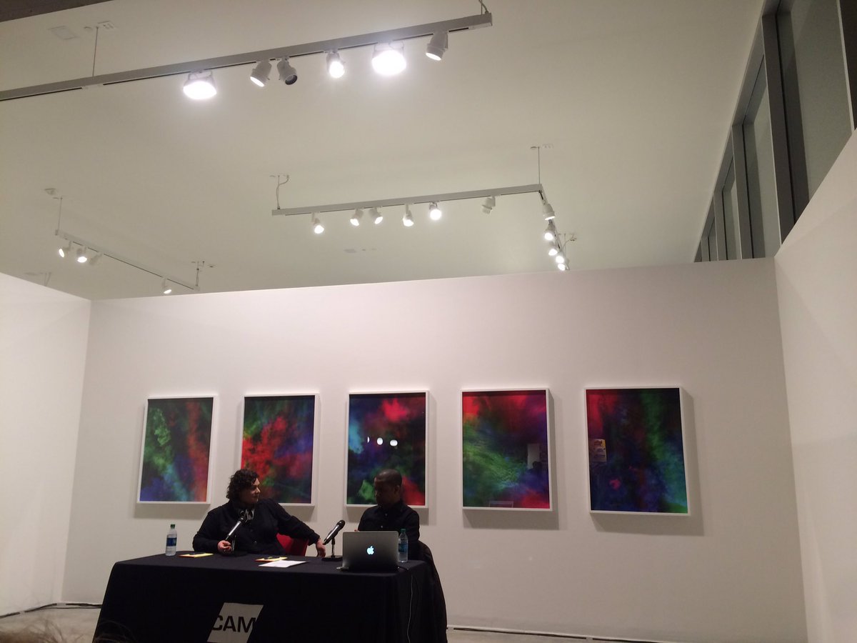 Adrienne_WU's tweet photo. Artist #LouisCameron @ContemporarySTL on how his work on color connects to commodities, retail & other critiques of consumer capitalism https://t.co/Sg0Jw4RVp4