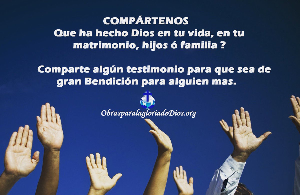 obras_para_Dios's tweet photo. Vuélvete á tu casa, y cuenta cuán grandes cosas ha hecho Dios contigo. Lucas 8:39
https://t.co/MCbCiMA8UD
#testifica #compartetutestimonio https://t.co/GiePqezNzf