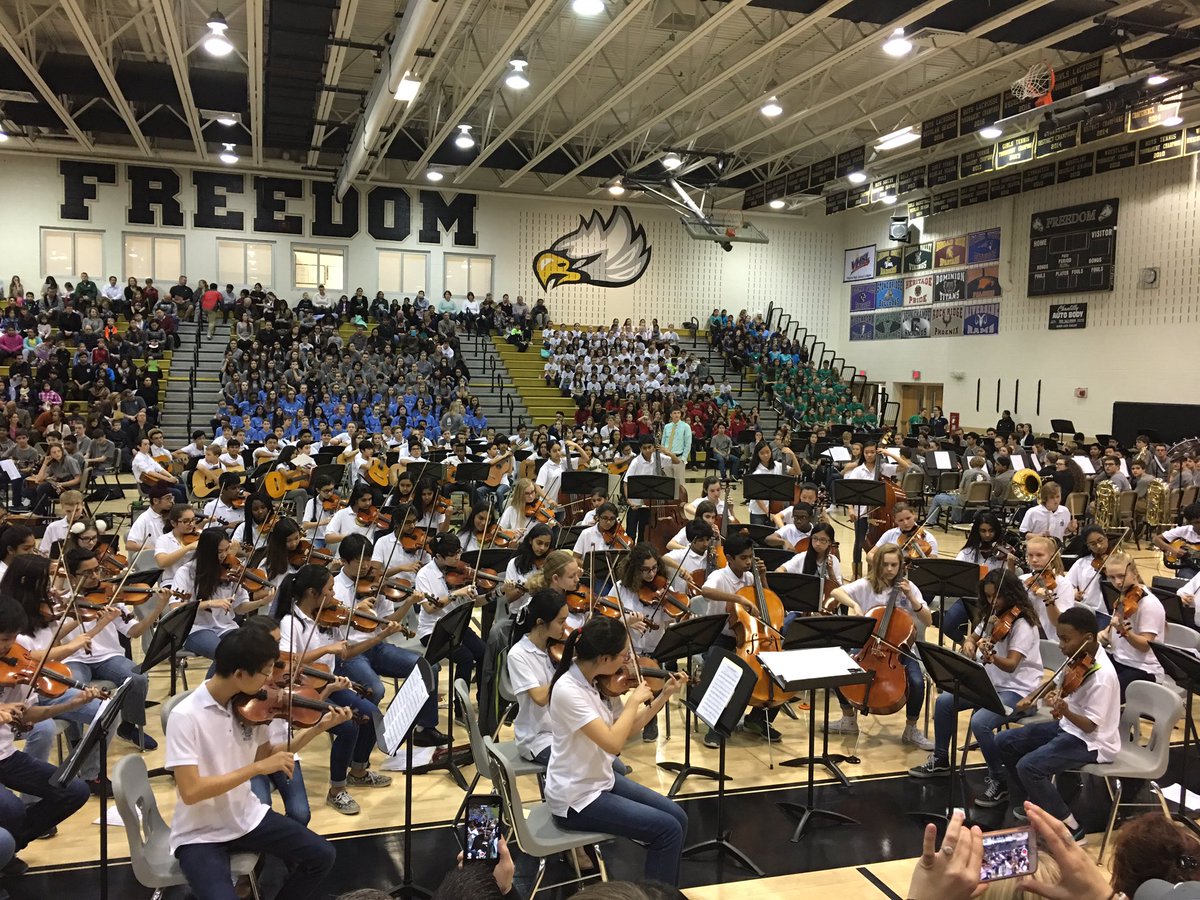 BrooksJML's tweet photo. Proud tonight of our Freedom High School cluster musicians and artists! #clusterconcert #jmlpride https://t.co/MZLKwIaD3p
