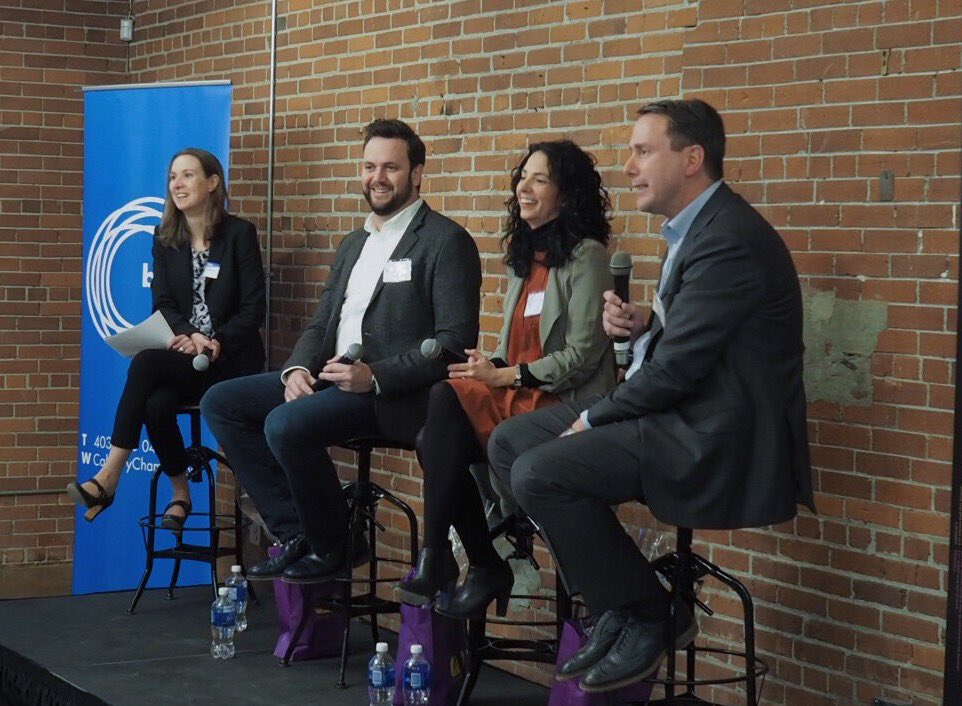 CalgaryChamber's tweet photo. "If you grow great businesses, people want them" says @RobsonJeff on building your future plans into your now plans for your business. #FGC https://t.co/xeWp8UVHMh