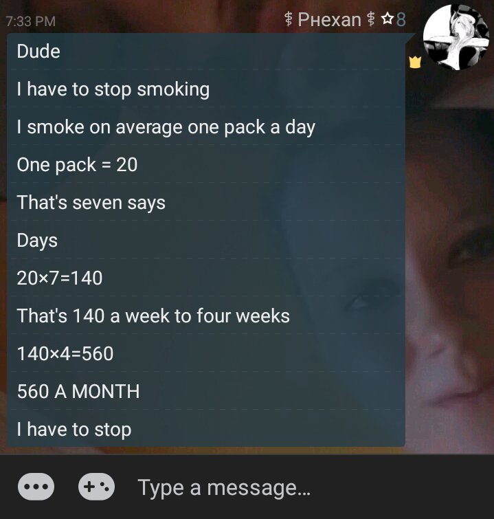 MystikFern's tweet photo. That's how much I smoke a month, I need to stop. If I could afford a vape I would get one #StopSmoking https://t.co/rvtEo5PnOK