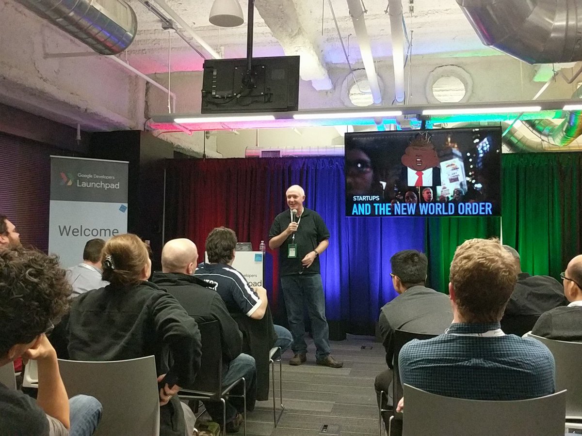 jozefvodicka's tweet photo. First slide of a @kteare presentation is very interesting ;)
Founder of @TechCrunch talks to #LPA17 mentors in #LaunchpadSpace https://t.co/8QCTnGwJcw
