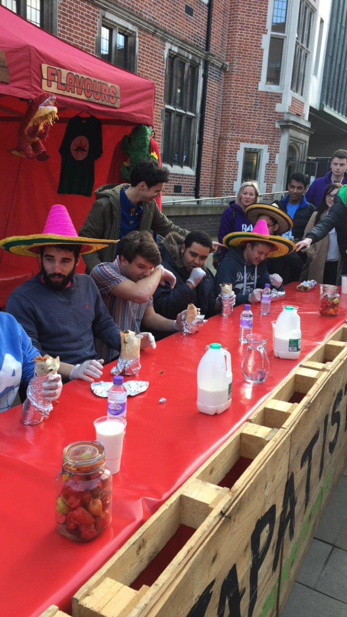 zapatista_bbar's tweet photo. Zapatista presents... Man v Burrito Thur 02/02/17 @UniofNewcastle Forum (Outdoors) Bellybuster Challenge 1pm Facemelter Challenge 1.30pm https://t.co/gLgyPN4gEt