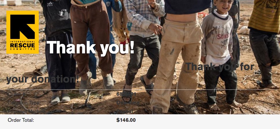 thebeccascott's tweet photo. $146 donated to @theIRC by #BeccasWreckas!!!!!! Plus $159 yesterday. You guys are something else. <3 <3 <3 <3 <3 https://t.co/IvRH3csAxx