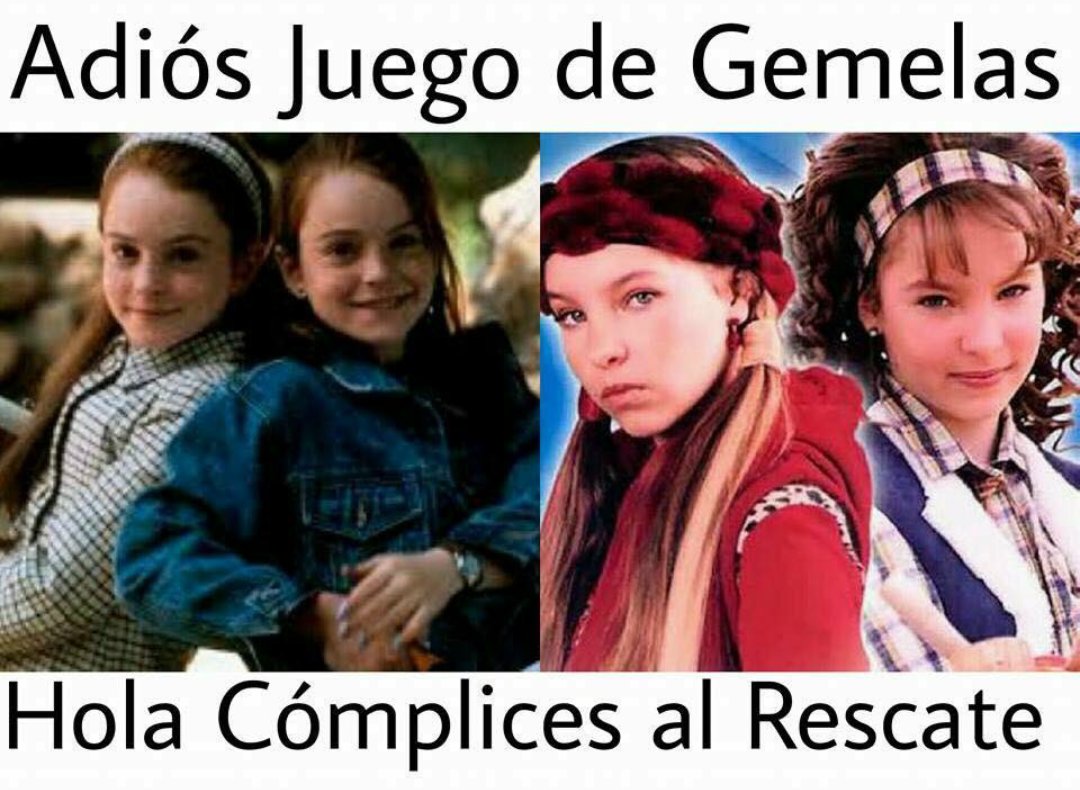 Ramru20's tweet photo. APOYEMOS LO MEXICANO:

Adiós Juego de gemelas, Hola cómplices al rescate. https://t.co/QbzqIgF7az