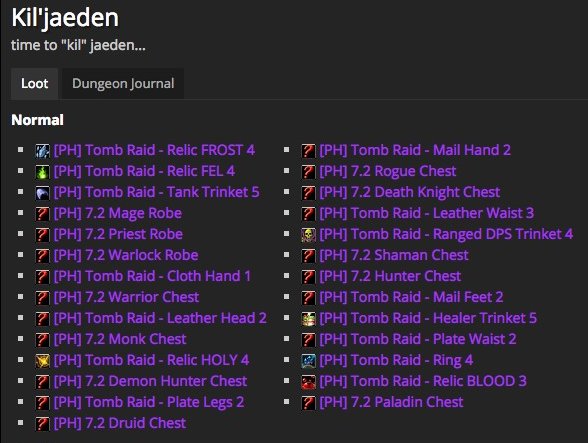 wowhead on twitter the tomb of sargeras dungeon journal has