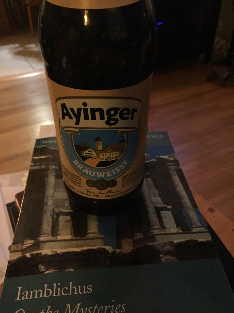 Man, sometimes a beer is just the thing. Haven't had an Ayinger in ages, forgot how good it is.