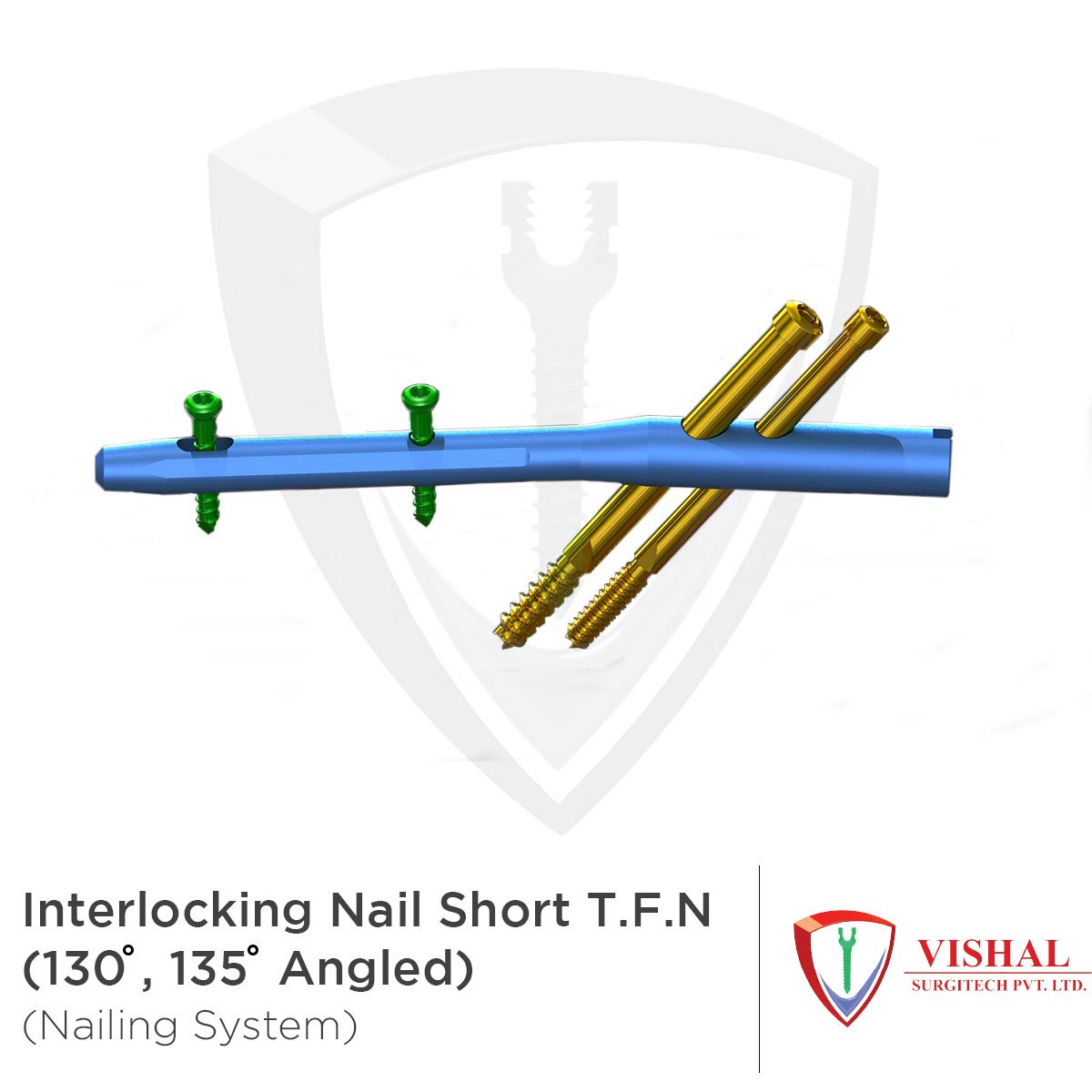 VishalSurgitech's tweet image. Interlocking Nail Short T.F.N. (130°,135° Angled):
Diameter: Ø 9,10,11,12,13 mm
Specification: 180mm
#VishalSurgitech #NailingSystem