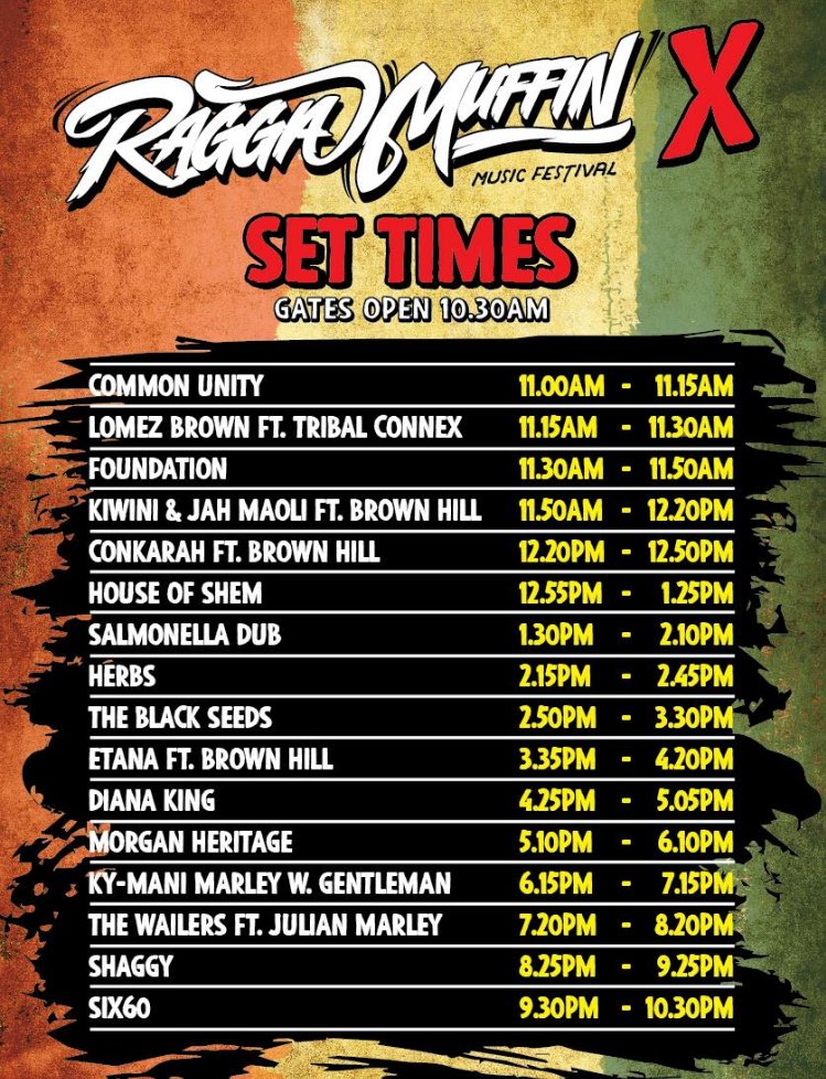RaggamuffinNZ's tweet photo. The Countdown is on! 😍👏🏾🎪#raggamuffin #raggaX #ragga2017 #tenthanniversary #endofanera #reggaemusic #positivevibes #festivalmonth ❤️💛💚 https://t.co/AxZoze7PRe