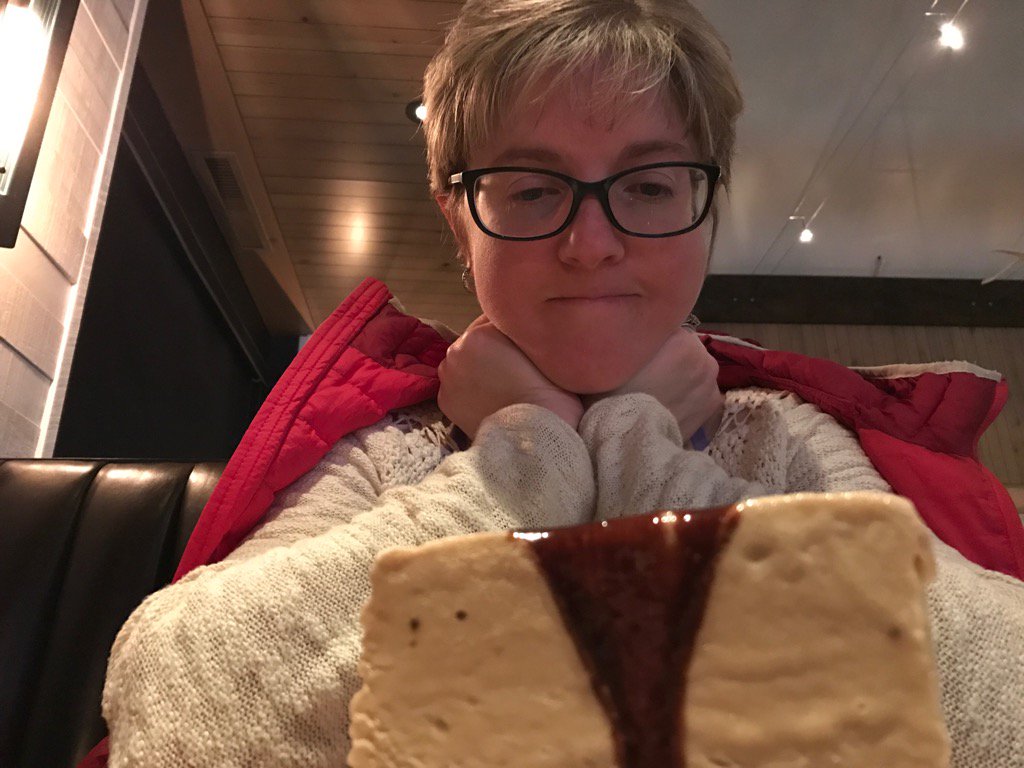 womblesbleed's tweet photo. How is JT going to manage the Mocha Kahlua ice cream pie ?!? @earlsrestaurant Whistler https://t.co/FnOMpnLogz