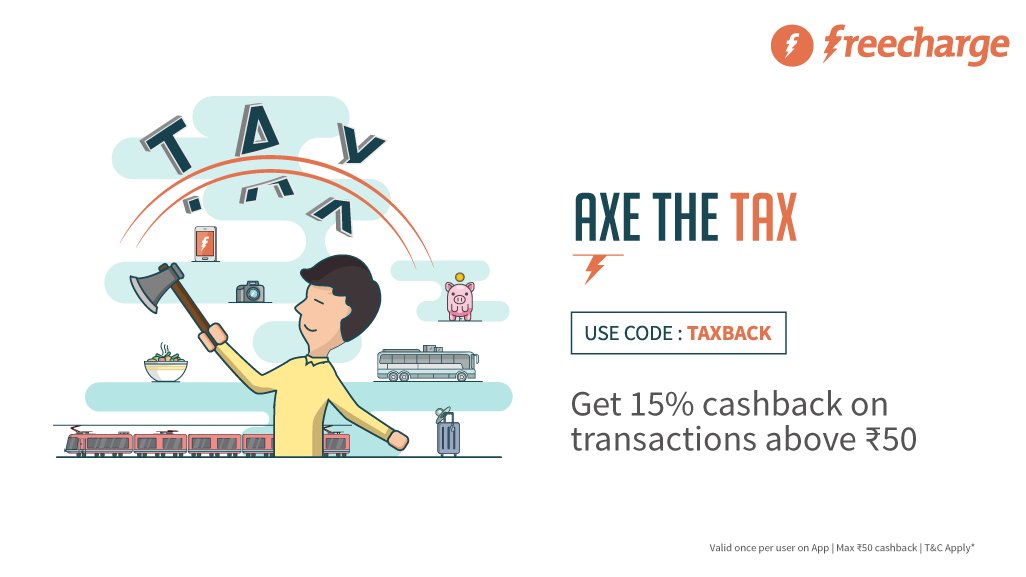 Freecharge Taxback offer