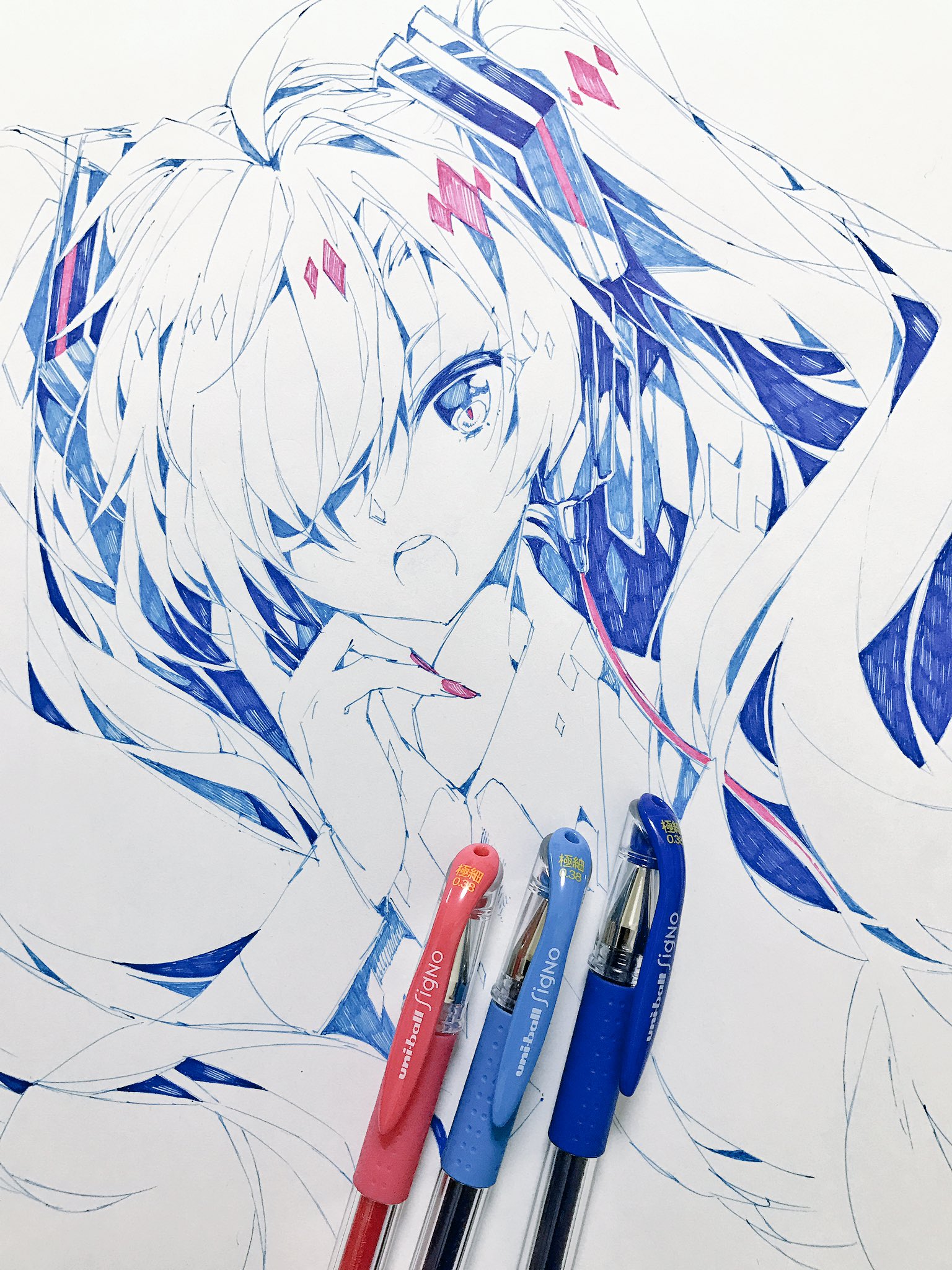 一発描き、手書き、1品限り創作イラスト その他