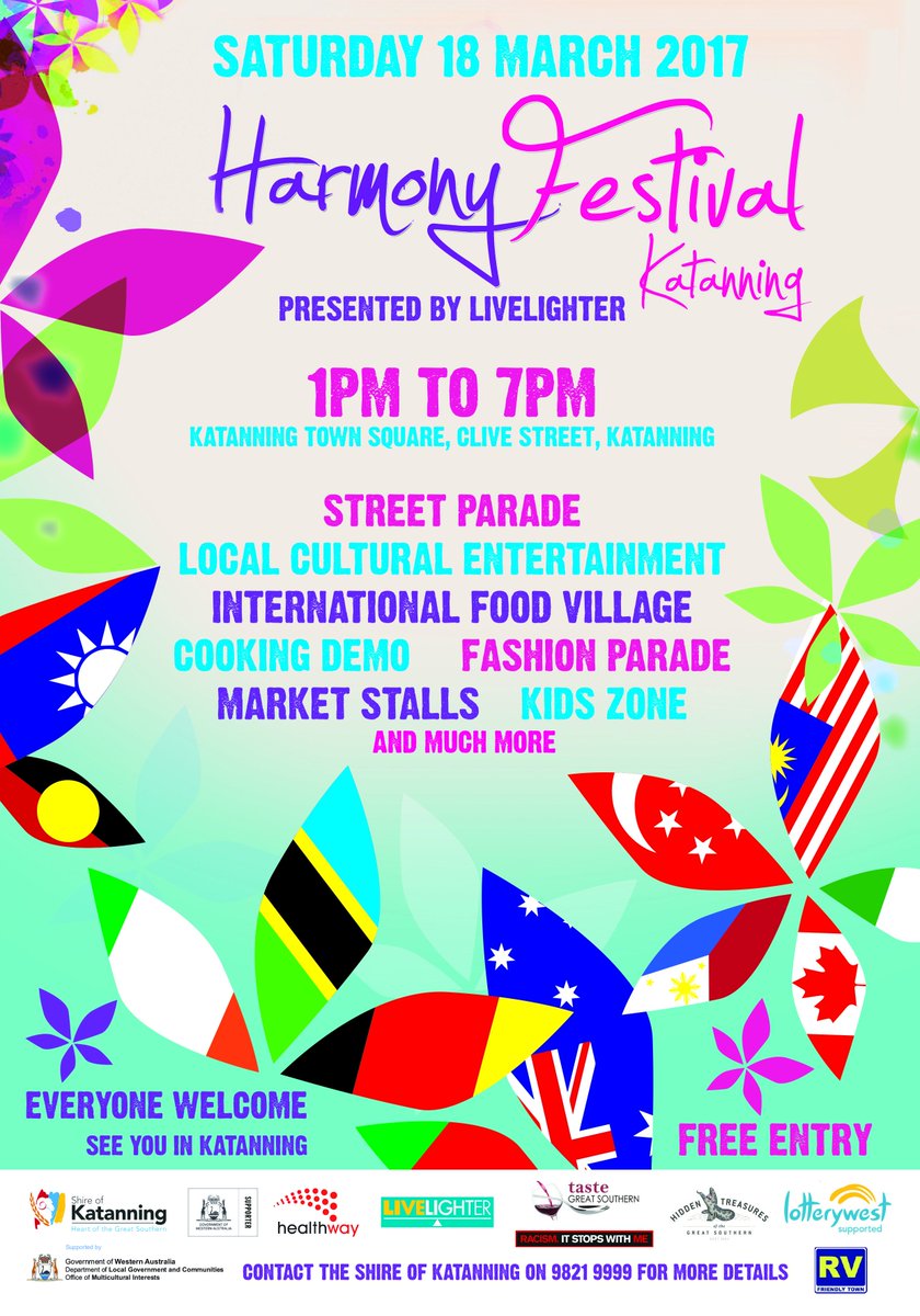 2017 Harmony Festival poster has arrived!! #katanningharmonyfestival