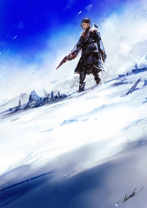 에피소드 프롬프토.. #FFXV #FF15 
공개되지 않은 옷의 나머지 부분은 제가 코트를 좋아하니까, 적당히 코트로 그렸습니다. :> 
