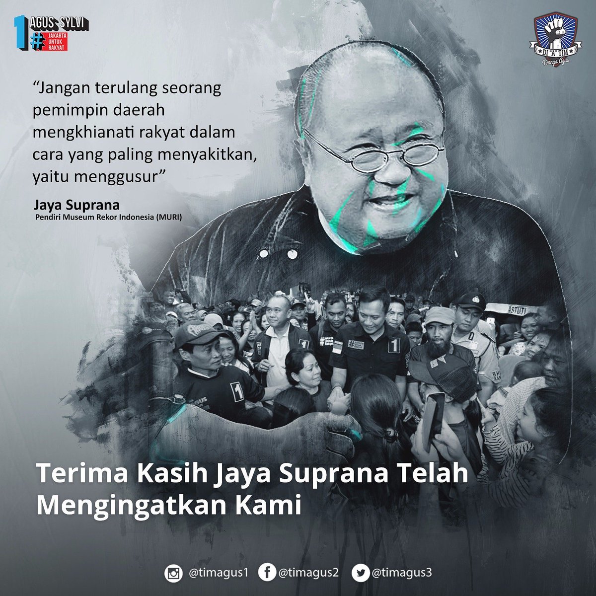 timagus3's tweet photo. Terimaksih Jaya Suprana Telah Mengingatkan Kami.
@AgusYudhoyono  #JakartaUntukRakyat https://t.co/Kkd3f7di6A