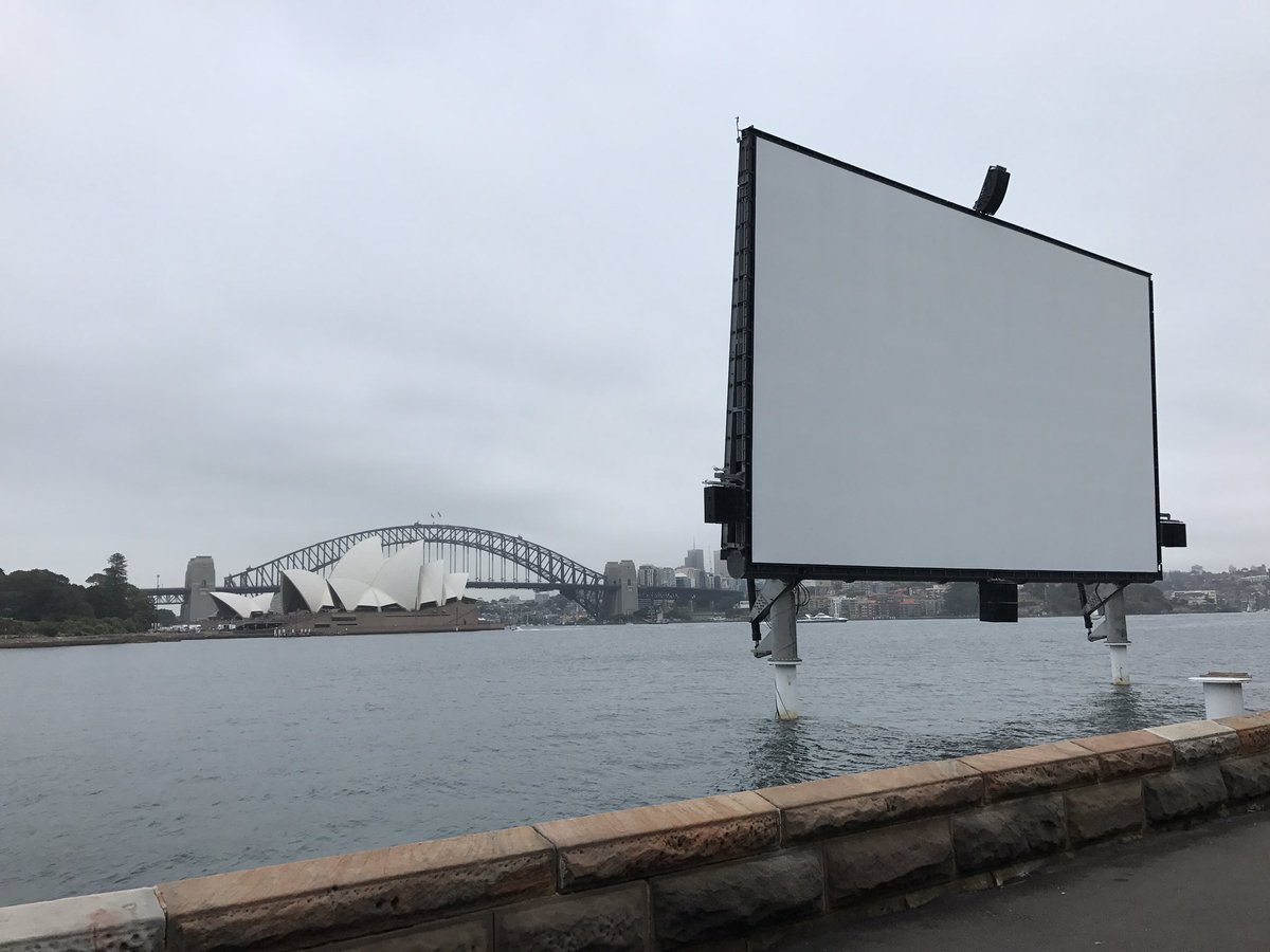 In awe at the view for Sydney's #openaircinema need to get some tickets!!