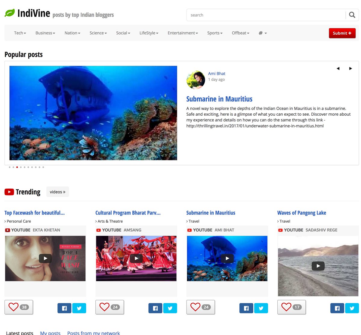indipr_com's tweet photo. Read the latest #Blog #posts in the all new IndiVine https://t.co/uG94GkSOzD  #Content #Blogging #videos #youtube #instagram #facebook https://t.co/1N658BqjWD