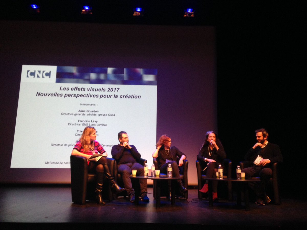 LeCNC's tweet photo. F. Lévy : Nous avons rapidement compris l'importance de former des chefs de projet spécialisés dans les #VFX @ENSLouisLumiere #PILE2017 https://t.co/LLWtE6M39R