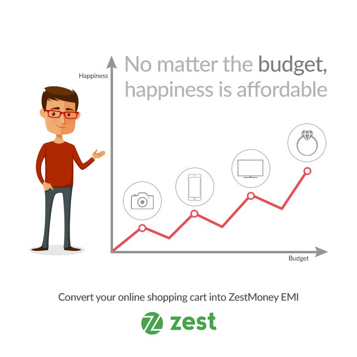 ZestMoney's tweet photo. Get flexible EMI payment options on online shopping with ZestMoney. #Budget2017 #PayWithZest #Fintech #India https://t.co/o155WUuZ5K