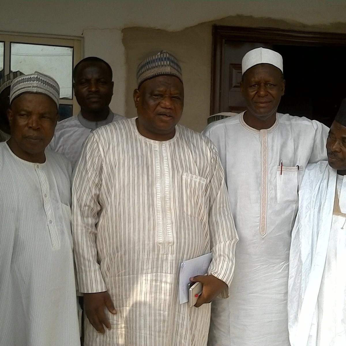 apcniger's tweet photo. APC state chairman Engr. Mohammed, Alh Abubakar Magaji, Mr Solomon Nyaze and party officials https://t.co/uDhHK99vw3