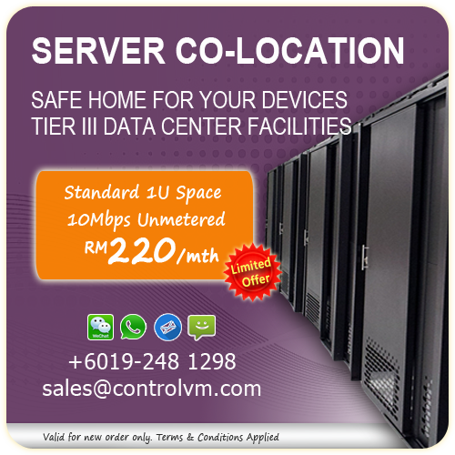 ControlVM's tweet photo. Looking for #server #colocation in #Malaysia? Inquiry @ +6019-2481298 or visit https://t.co/GJ0IMh7oiR https://t.co/qnn4XWz1br