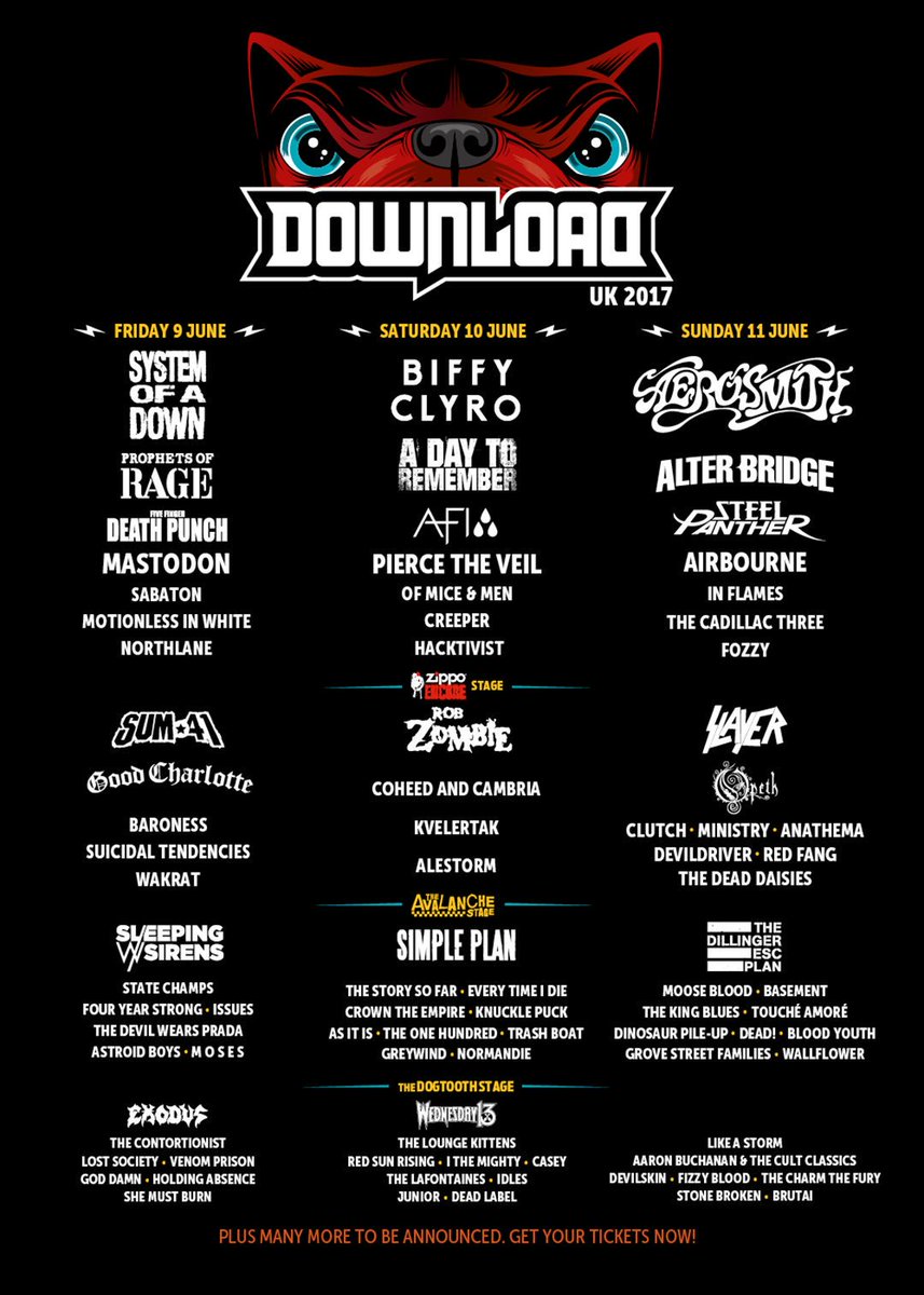 How good is this line up! <a href="/DownloadFest/">Download Festival</a> just added a whole bunch of new acts!