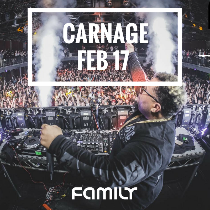 // CARNAGE | FEB 17 | BASEMENT \\ 
TICKETS ON SALE NOW bit.ly/CARNAGE-BRIS
THIS SATURDAY: JSTJR Top Floor // CLIFTONIA Basement