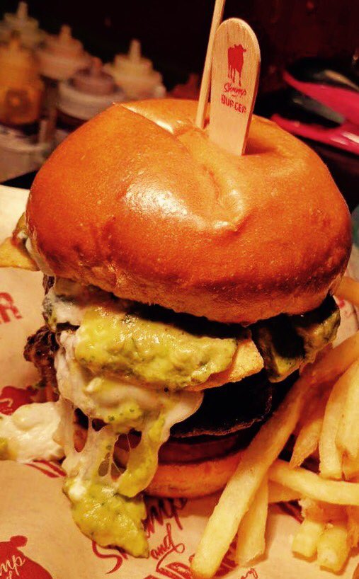 This is our Mexican burger doubled up. You can have a burger for breakfast right?! 😂👌🏼 #southampton #burgerlove #solentstudents #breakfast