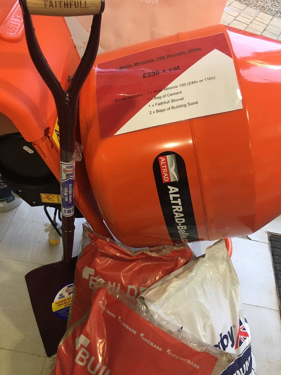 BuildbaseOakham's tweet image. Come down to @BuildbaseOakham and check out our special bundle offers on Belle Cement Mixers! @AltradBelle