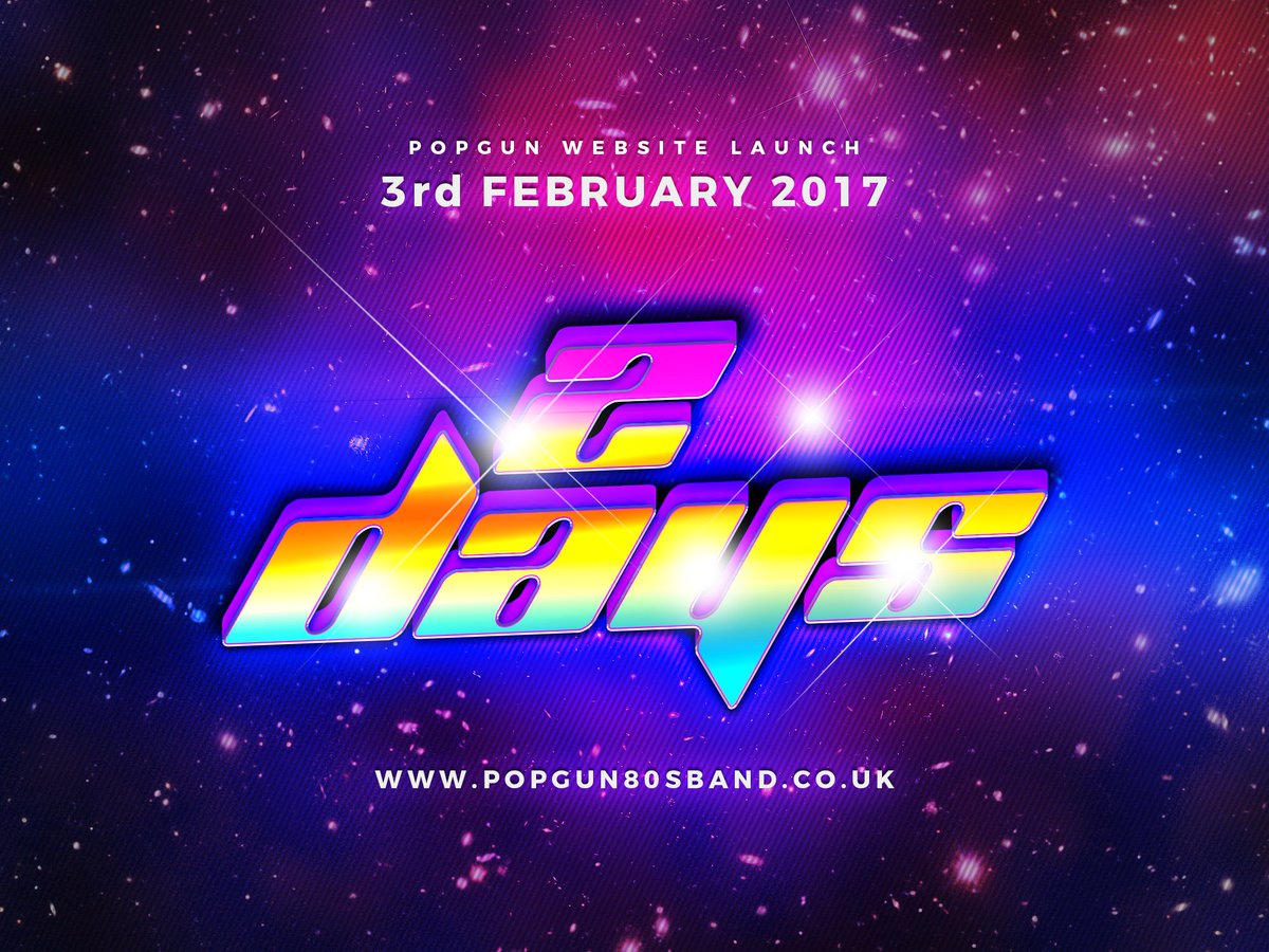 Popgun80s's tweet photo. Two days to go until the brand new site goes live with lots of amazing new features #popgun #80s #80stribute https://t.co/O4YdgkIRCe