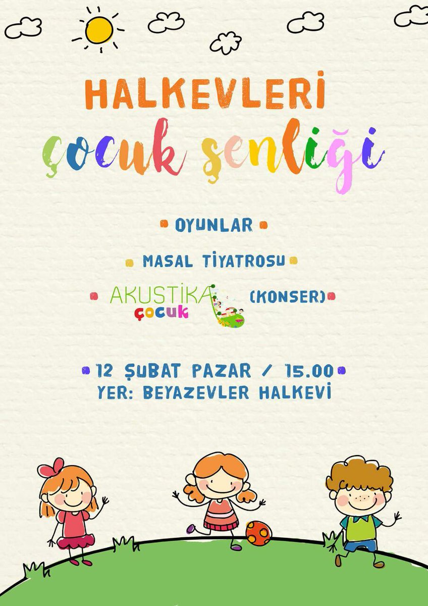 #Adana'daki dinolar 12 Şubat'ta <a href="/Halkevleri/">Halkevleri</a>'nin çocuk şenliğinde buluşalım! Hem #AkustikaCocuk da var! 🌞😍🎠