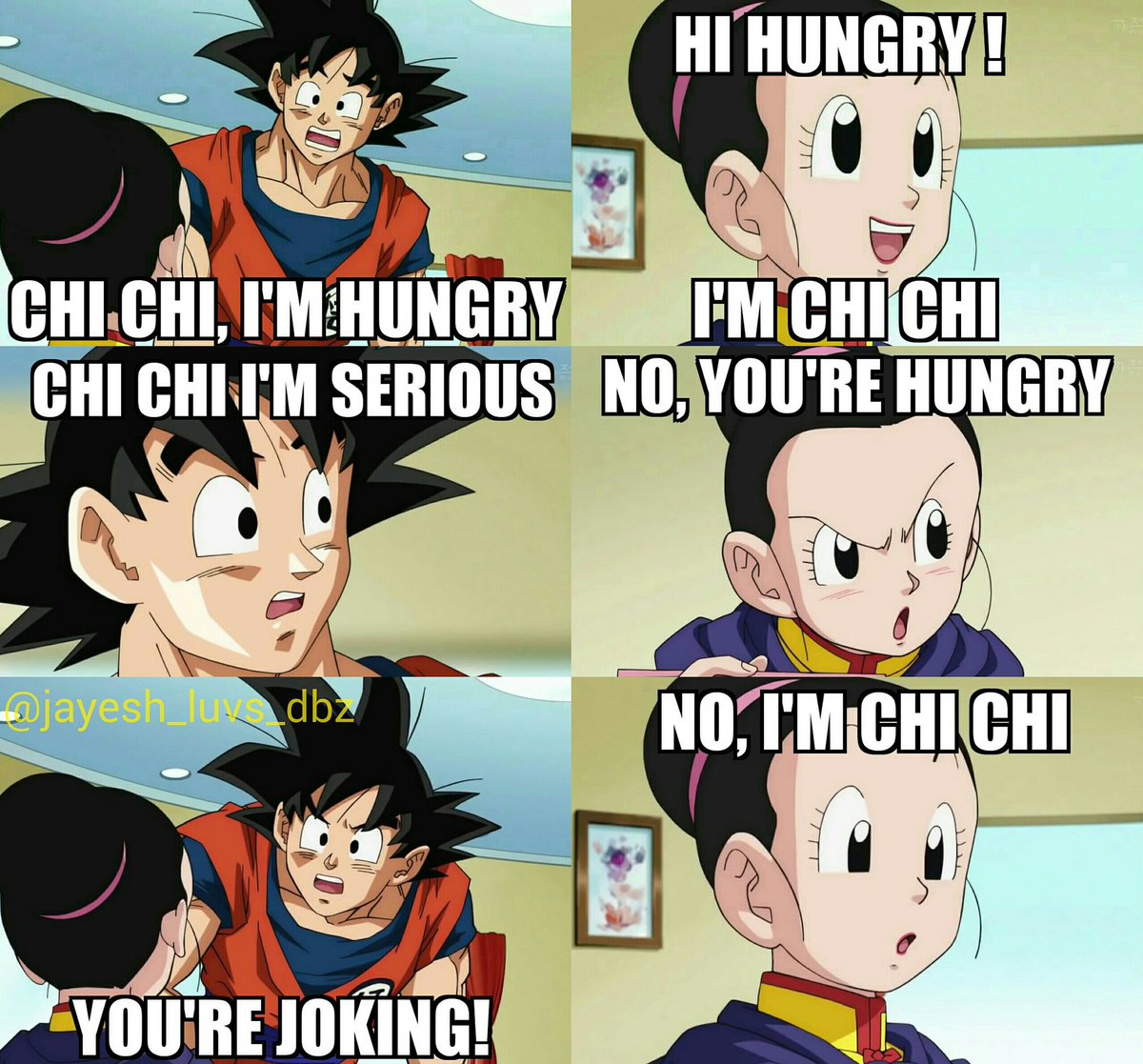 The Dbz Meme Page On Twitter Chi Chi Knows How To Handle That Hungry